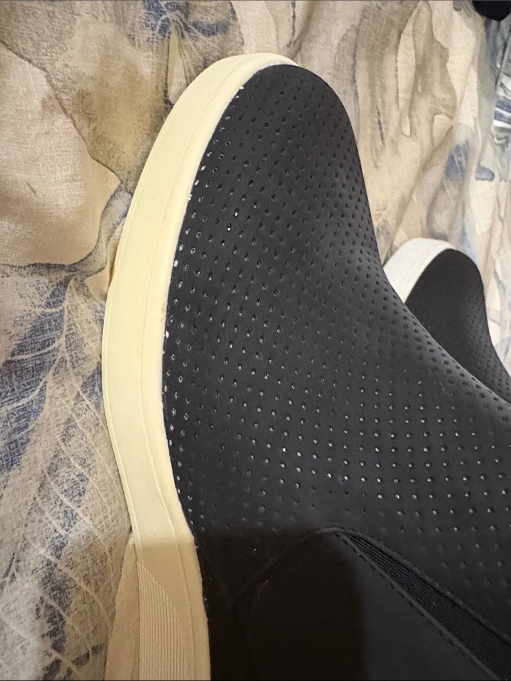 Journee Collection Black Wedge Sneaker Boot with White Sole